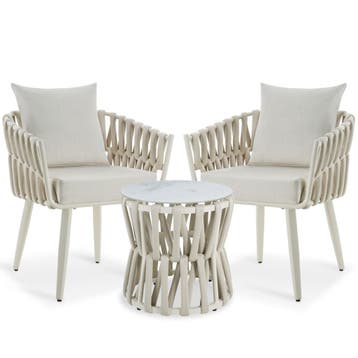 Set Lugano in rope-design, aluminium frame, schroefpoten, Verzenden, Nieuw