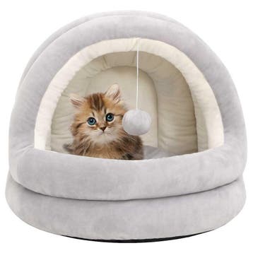 vidaXL Kattenmand 50x50x45 cm grijs en crèmekleurig, Verzenden