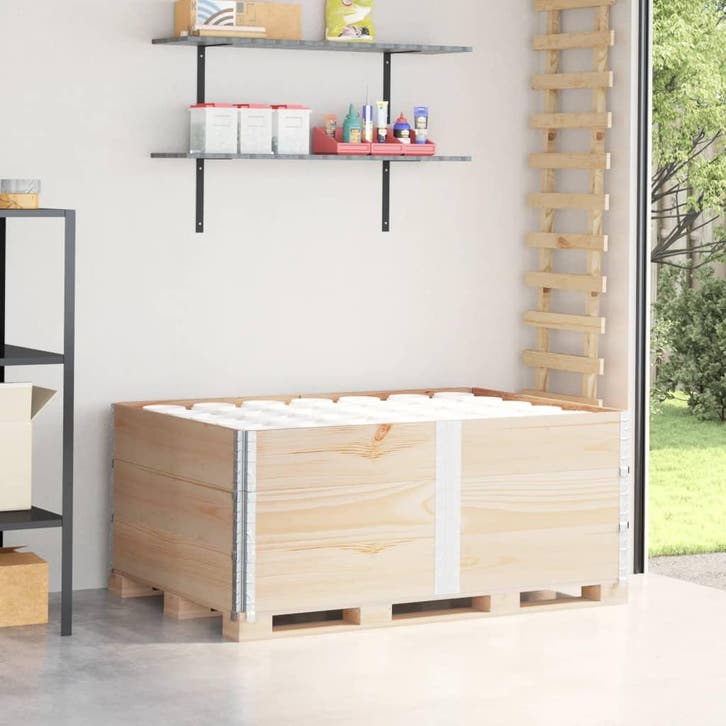 vidaXL Palletopzetranden 3 st 150x100 cm massief grenenhout, Articles professionnels, Stock & Retail | Emballage & Expédition