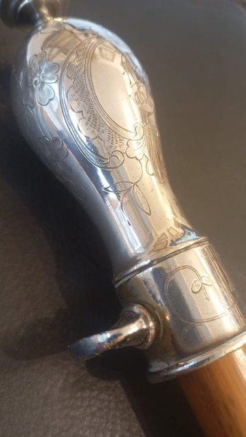 Wandelstok - Beuken - Verzilverd
