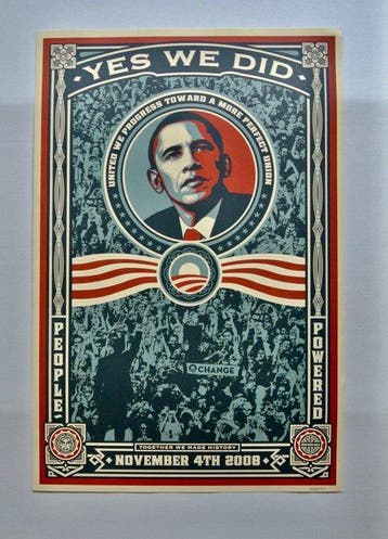 Shepard Fairey (OBEY) (1970) - Obama Yes We Did Numbered