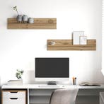 vidaXL Wandplank 2 pcs Artisan Eiken 80 x 11,5 x 18 cm, Verzenden, Nieuw