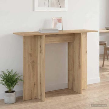 vidaXL Wandtafel Artisanaal eiken 100 x 30 x 75 cm Bewerkt, Verzenden