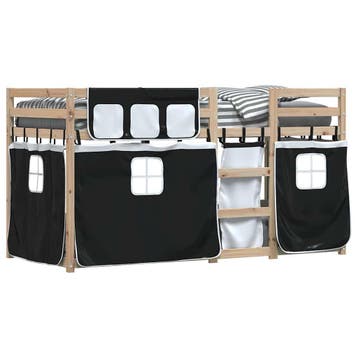 vidaXL Stapelbed zonder matras 90x190 cm massief grenenhout, Verzenden