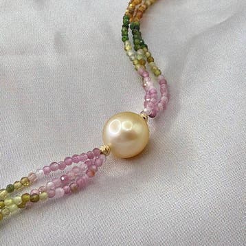 Zonder minimumprijs - Armband - 18 karaat Geel goud Parel -