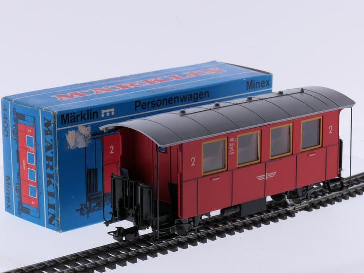 Schaal 0e Märklin Minex 4400 personenwagen #9508 (0e (1:45), Hobby en Vrije tijd, Modeltreinen | Overige schalen, Wisselstroom