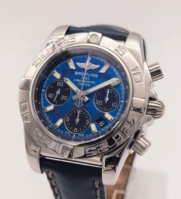 Breitling - Chronomat 41 Chronograph Blue Dial - AB0140 -, Handtassen en Accessoires, Nieuw