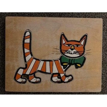 Puzzel Kat met strik, Verzenden, Nieuw