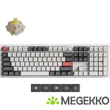 Keychron Q6 Ultra Wit Silk POM Banana Switch Draadloos, Verzenden