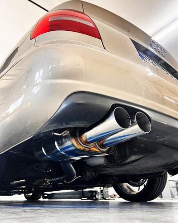FOX Audi S4 B5 einddemper - 2x80 type 10 zijdelings verschov, Verzenden