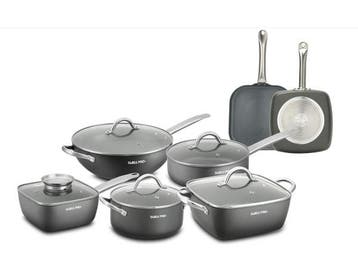 Veiling - Swiss Pro 12-delige Pannenset Grijs - Aluminium, Huis en Inrichting, Nieuw
