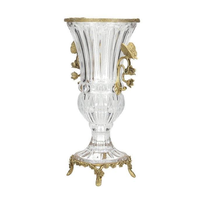 Vaas - Brons, Kristal - Luxury crystal vase, Maison & Meubles, Maison & Meubles | Autre