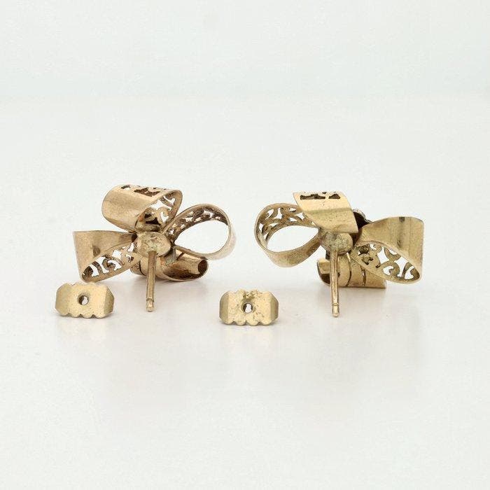 Oorbellen - 18 karaat Geel goud, Witgoud, Bijoux, Sacs & Beauté, Boucles d'oreilles