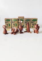 Figuur - Senshukai - Vijf vintage houten dieren Royal Pet, Antiek en Kunst