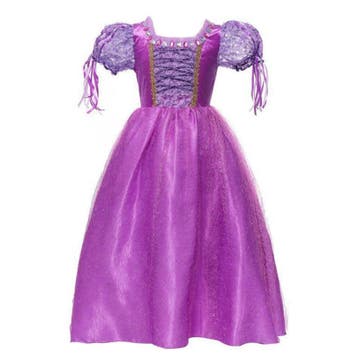 Prinsessenjurk - Prinses Rapunzel jurk - Glitter - Kleedje, Verzenden, Nieuw