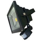 50W LED / PIR Schijnwerper Koud Wit IP65 zwarte, Verzenden
