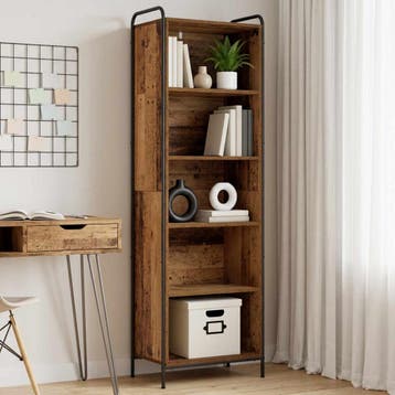 vidaXL Boekenkast 55,5 x 33 x 174 cm Bewerkt hout Oud hout, Verzenden