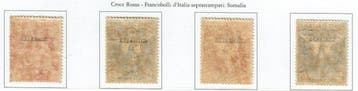 Italiaans Somalië 1916 - Rode Kruis MNH - Sassone 19/22, Gestempeld