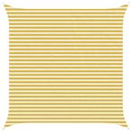 vidaXL Zonneschaduwzeil Geel en Wit 4,5 x 4,5 m HDPE, Verzenden, Nieuw