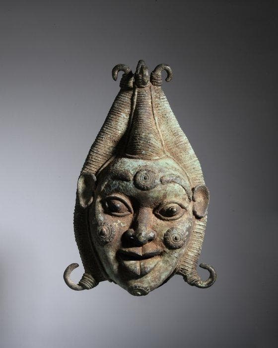 Ori Olokun-masker / Herdenkingsmasker - Ife - Nigeria, Antiek en Kunst, Kunst | Niet-Westerse kunst