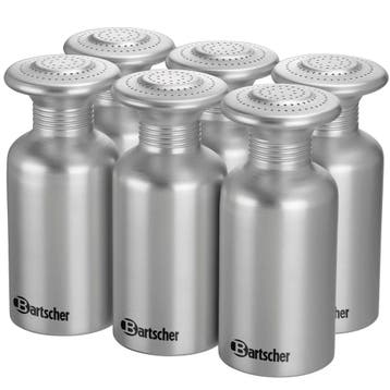 Zoutstrooiers | Aluminium | 0.65L | 6 Stuks | Ø85x190(h)mm, Verzenden, Nieuw in verpakking