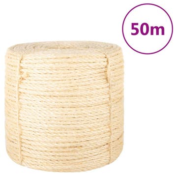 vidaXL Touw 6 mm 50 m 100% sisal, Verzenden, Nieuw