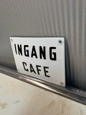 Ingang Café – Emaille Horecabord – Klassieke Nederlandse
