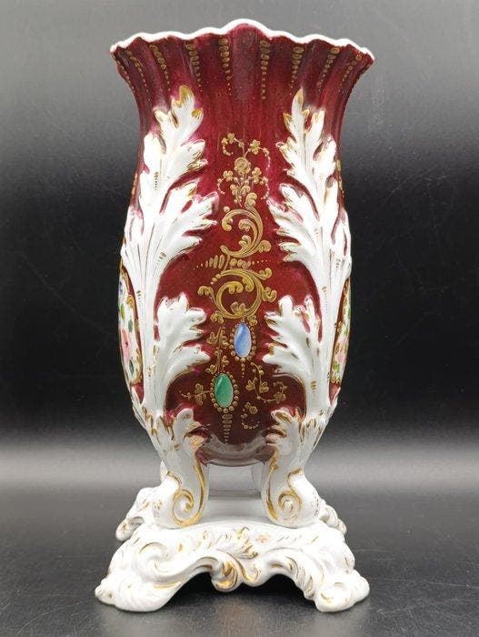 Porcelaine de Paris - Vaas - Porselein - Stijl Luis Felipe, Antiek en Kunst, Antiek | Glaswerk en Kristal