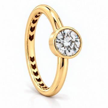 Zonder minimumprijs - Ring - 14 karaat Geel goud - 0.70ct., Nieuw