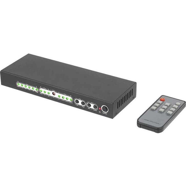 SpeaKa  - HDMI-splitter - 4 poorten en audiopoorten -, Doe-het-zelf en Bouw, Elektriciteit en Kabels, Verzenden