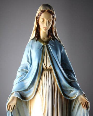 Statue, Large Immaculate Conception - 66 cm - Plâtre, Antiquités & Art