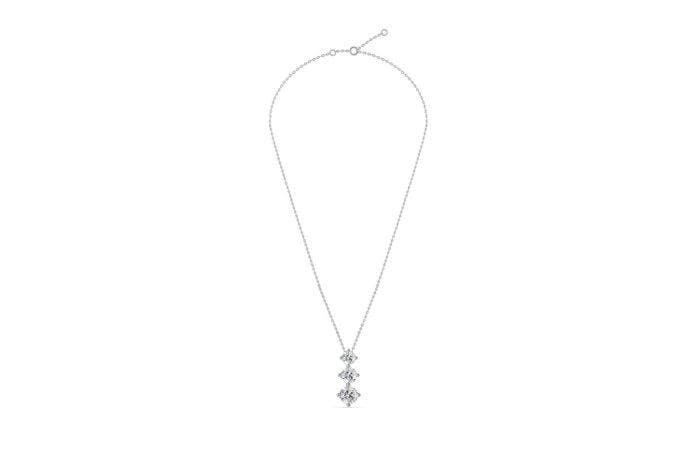 Halsketting - 14 karaat Witgoud - 3.18ct. tw. Diamant, Handtassen en Accessoires, Kettingen