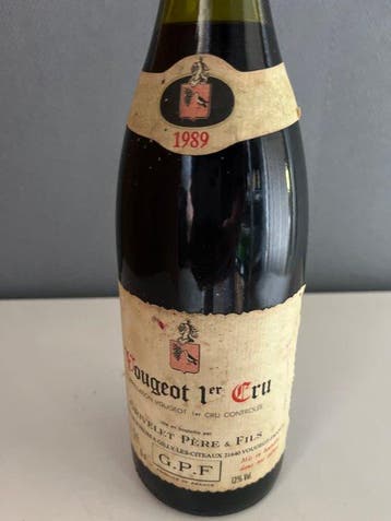 1989 Grivelet Père & Fils - Vougeot 1er Cru - 1 Bouteille, Verzamelen, Wijnen, Nieuw