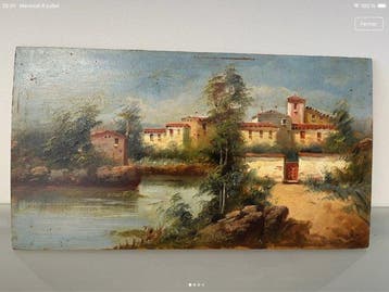 École italienne (XIX-XX) - Villa en Toscane