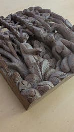 Paneel - Hout - 3D Bali wandkunst, Antiek en Kunst