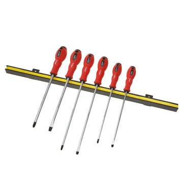Magneetstrip met schroevendraaierset extra lang kruis- en, Ophalen of Verzenden, Nieuw