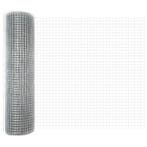 vidaXL Gelast draadhek Zilver, Tuin en Terras, Tuinhekken en Hekwerk, Verzenden, Nieuw
