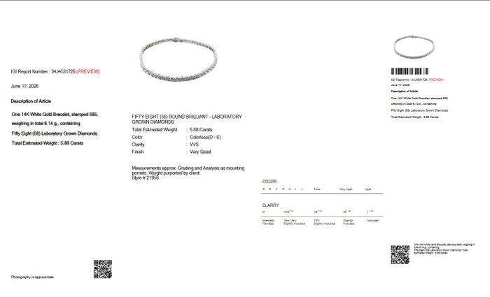 Sans prix de réserve - Bracelet de tennis - 14 carats Or, Bijoux, Sacs & Beauté, Bijoux anciens