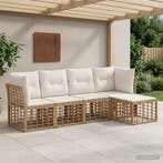 vidaXL Buiten bank set Naturel Polyester, Verzenden, Nieuw