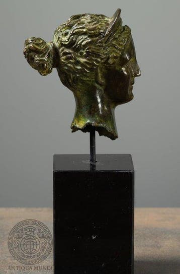 Oud-Romeins, Keizerrijk Brons Replica van een hoofd van