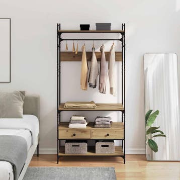 vidaXL Kledingkast artisanaal eikenkleurig 89 x 39 x 184.5, Verzenden