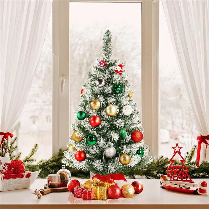 2dekans | Yaheetech Tafelkerstboom - Sneeuw – 48 x 48 x 90, Divers, Noël, Enlèvement ou Envoi