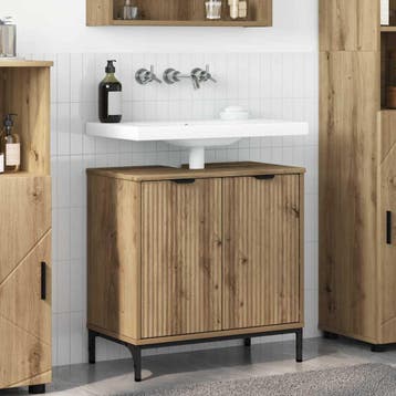 vidaXL Wastafel kabinet voor de badkamer Artisan Eiken, Verzenden, Nieuw