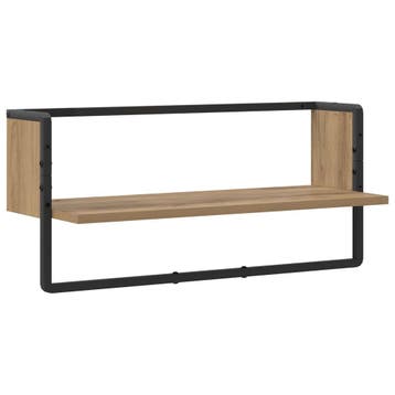 vidaXL Wandplank Muurmontage Artisanaal eiken 65 x 25 x 30, Verzenden, Nieuw
