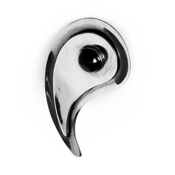 Hermann Siersbol - 925 Sterling Zilver - Onyx - Broche