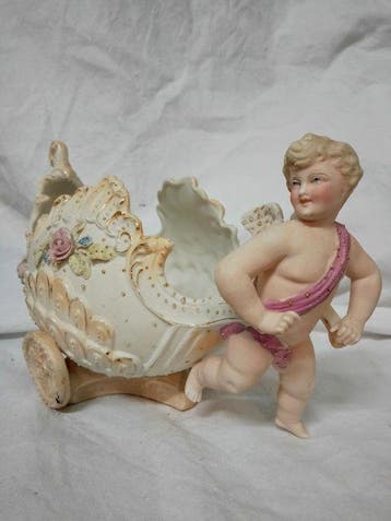 Figuur - centro de mesa / jardinera victoriana en porcelana