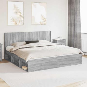 vidaXL Hoofdbord Grijs Sonoma Bewerkt hout, Verzenden, Nieuw