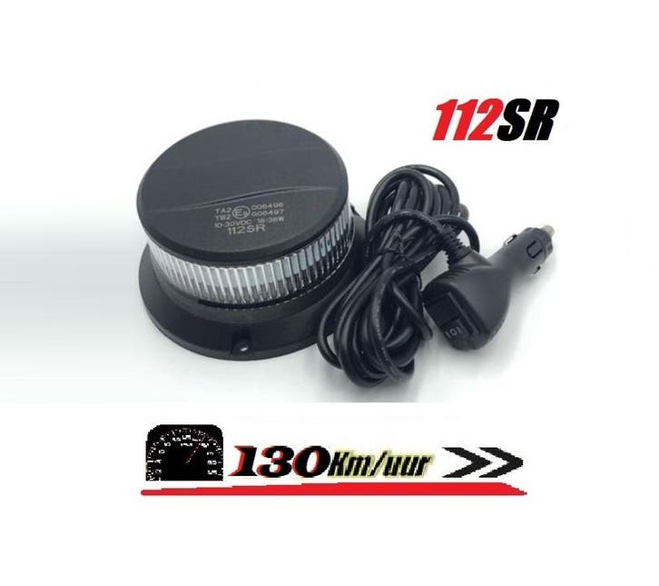 112SR LED Zwaailamp Amber of Rood Hoog Kwaliteit ECE-R65 Kla, Autos : Pièces & Accessoires, Éclairage, Enlèvement ou Envoi