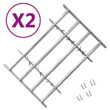 vidaXL Raambeveiligingen verstelbaar 2 st 1000-1500 mm, Verzenden