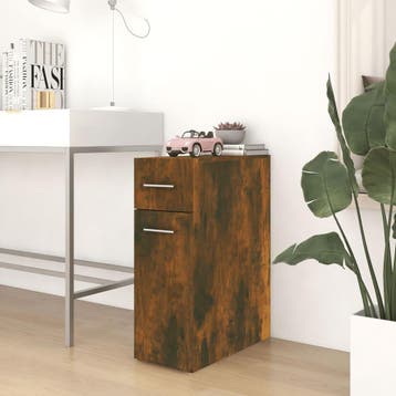 vidaXL Apothekerskast 20x45,5x60 cm bewerkt hout gerookt, Verzenden, Nieuw